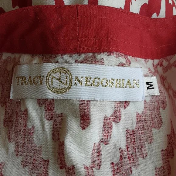 Tracy Negoshian 100% Cotton Long Sleeve V-neck Top Size Medium. - Picture 4 of 9